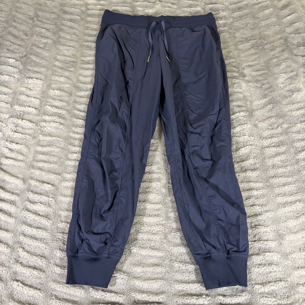 Lululemon Dance Studio Jogger Navy Blue Swift Fabric Pants Size 10 AR743
